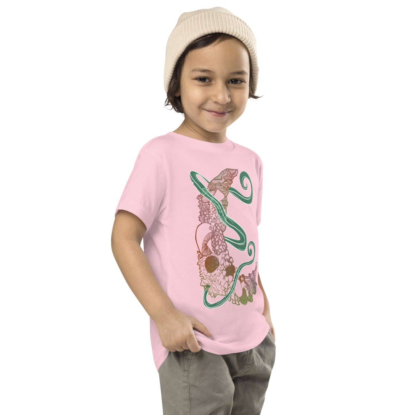 Earthy Mushroom Magic Toddler Short Sleeve Tee
