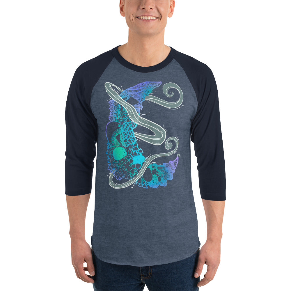 Cool Mushroom Moon Magic Baseball Tee / Raglan