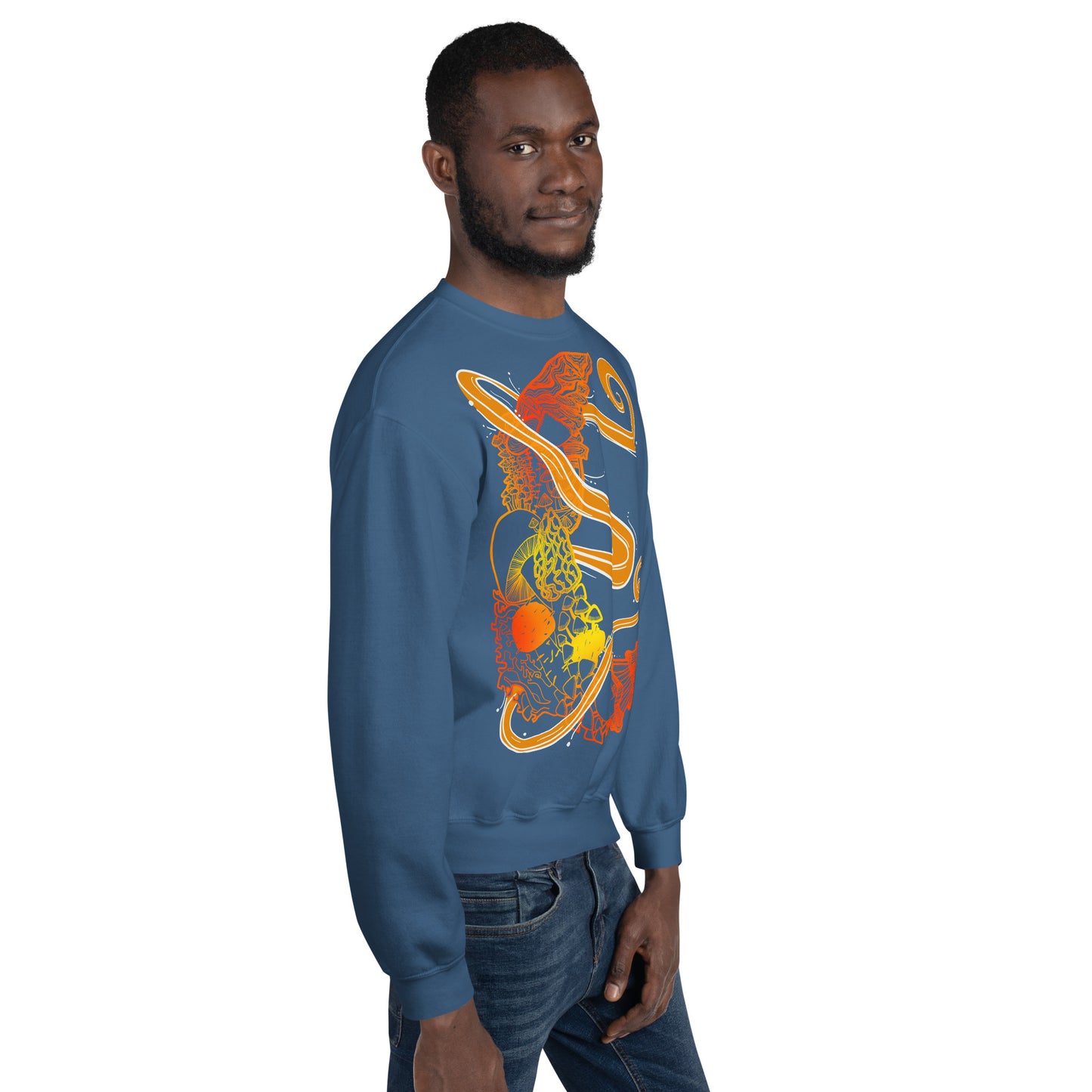 Fire Mushroom Moon Magic Unisex Sweatshirt