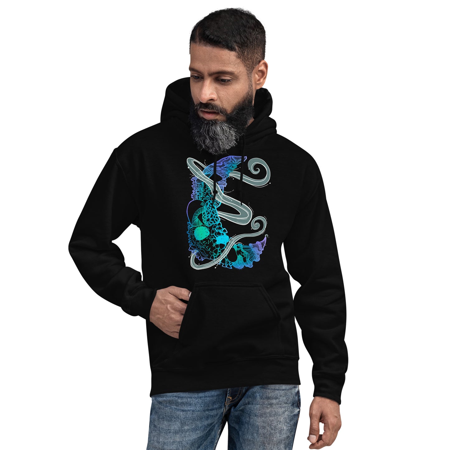 Cool Mushroom Moon Magic Hoodie