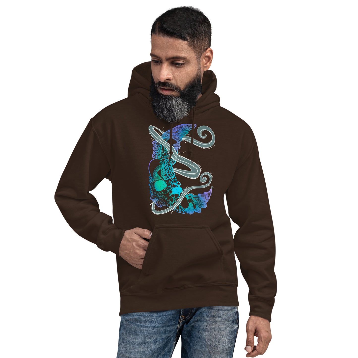 Cool Mushroom Moon Magic Hoodie