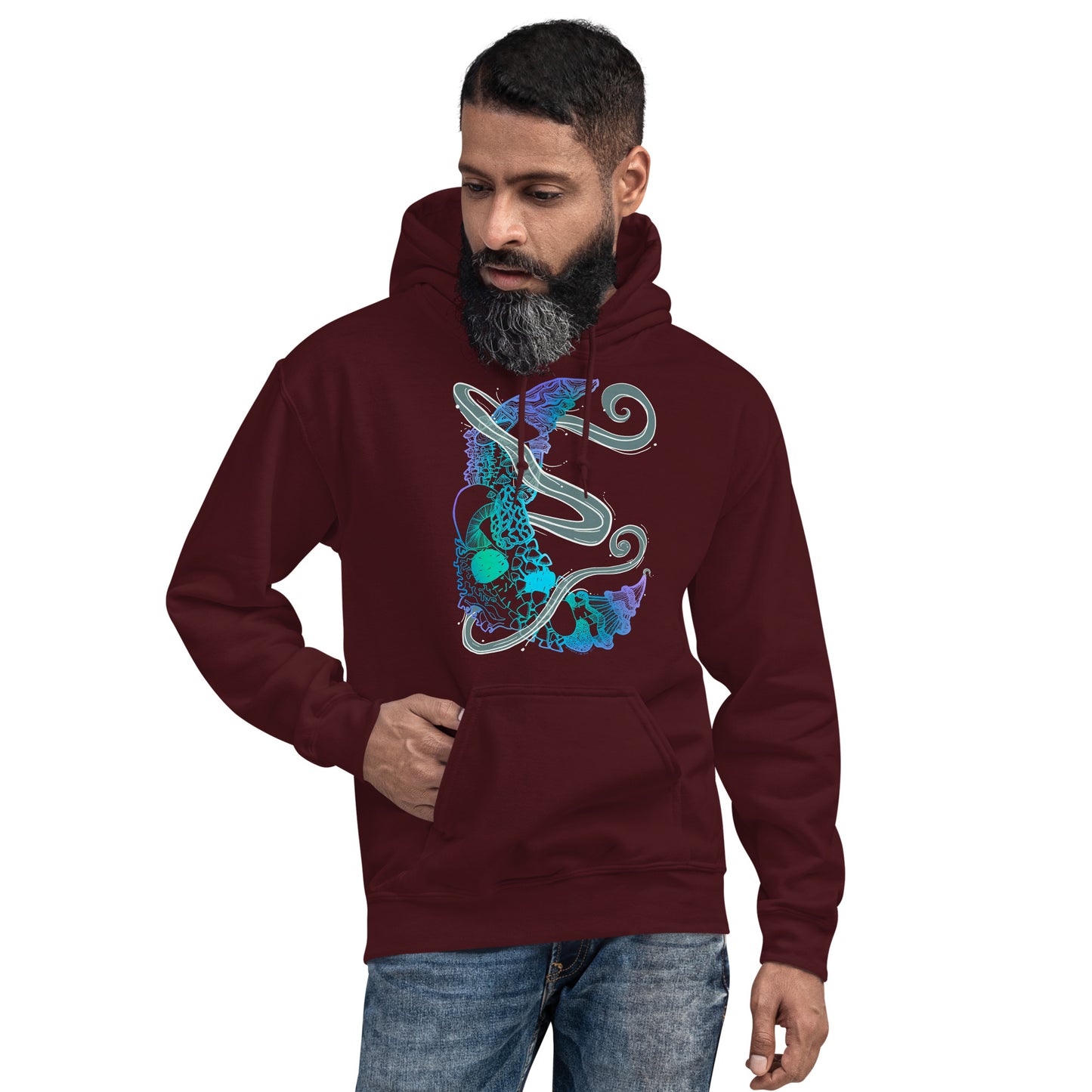 Cool Mushroom Moon Magic Hoodie