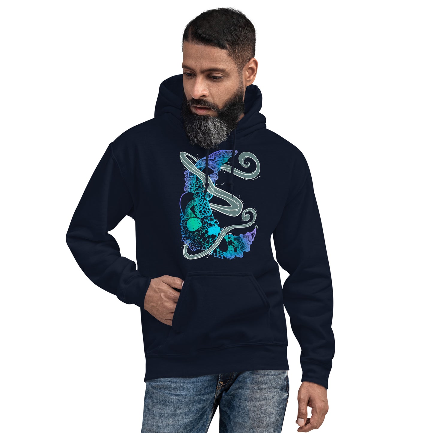 Cool Mushroom Moon Magic Hoodie