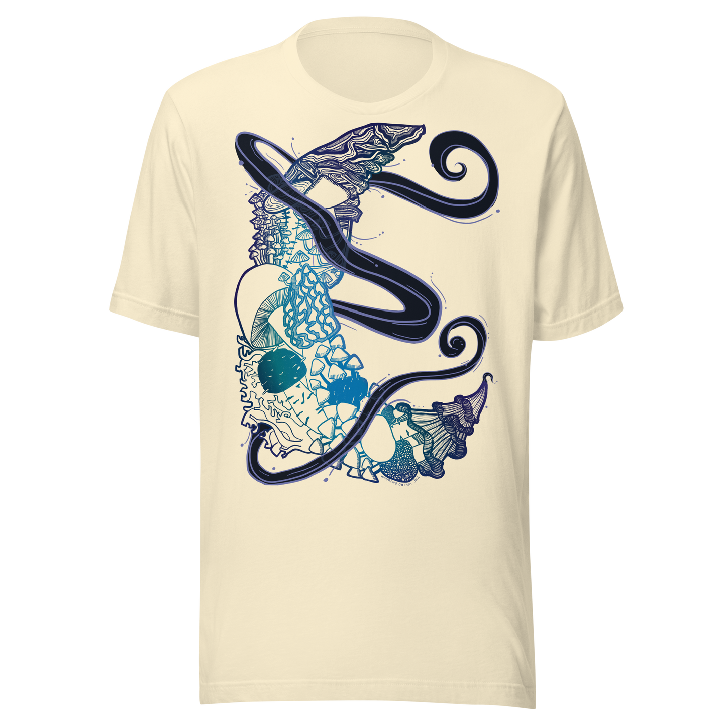 Dark Blue Mushroom Tshirt