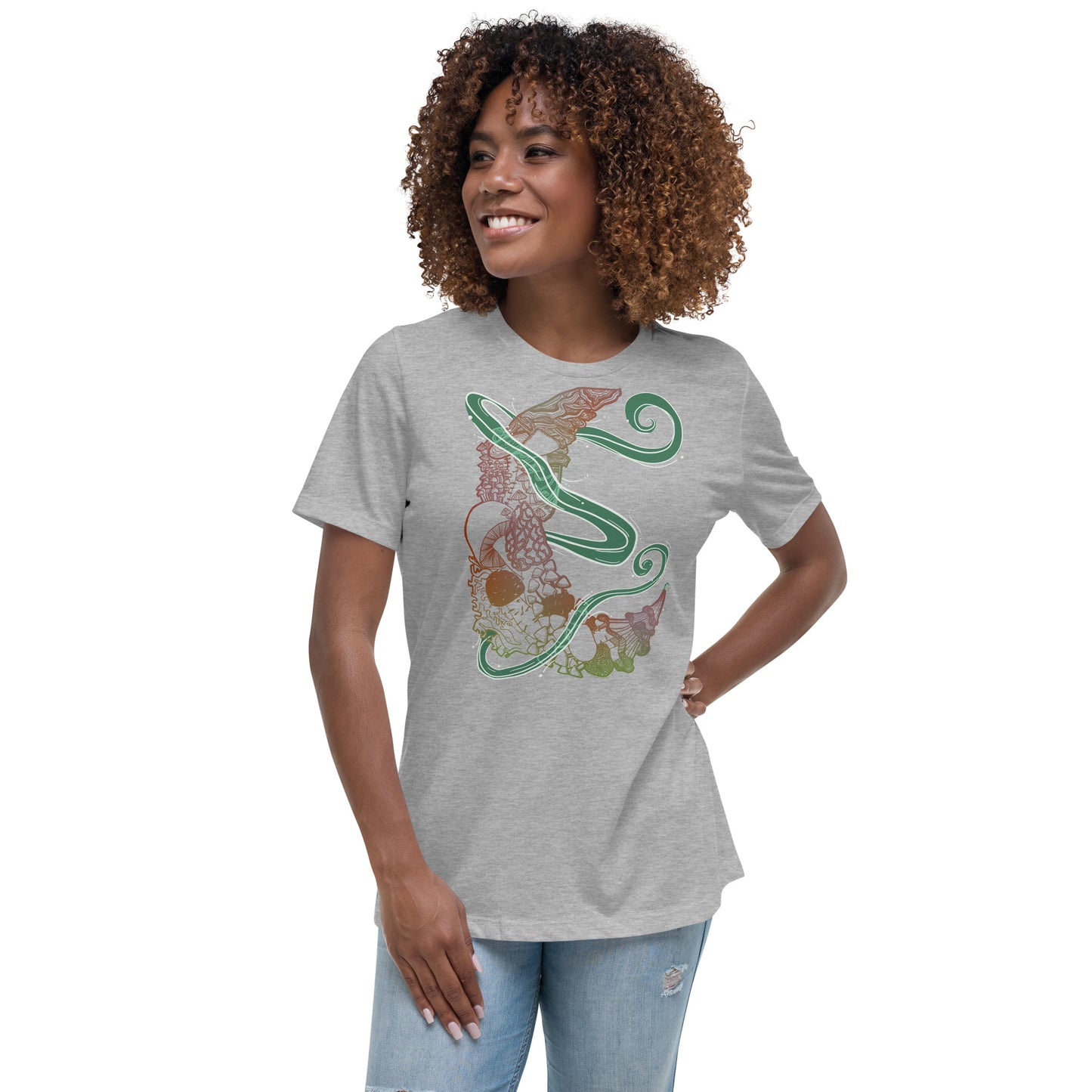 Earthy Mushroom Magic Women's Relaxed T-Shirt