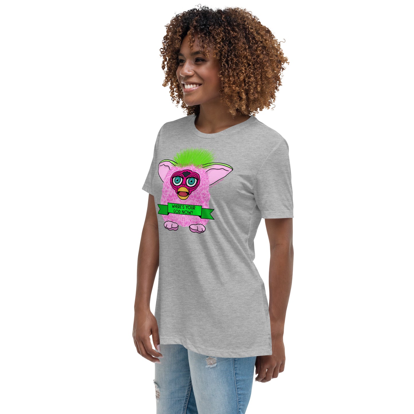 Furby - Where's Your God Now? Women's Relaxed T-Shirt