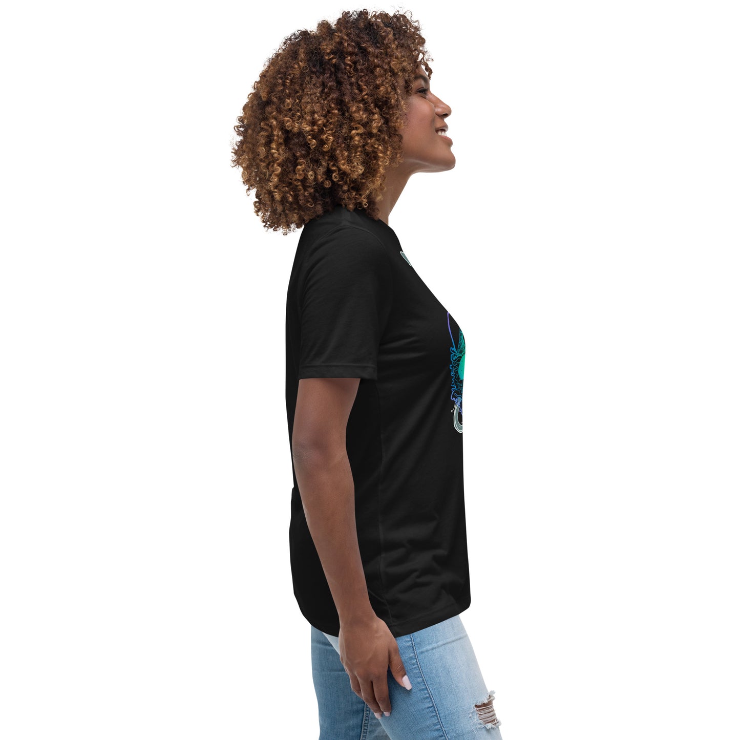 Cool Mushroom Moon Magic Women's Relaxed T-Shirt