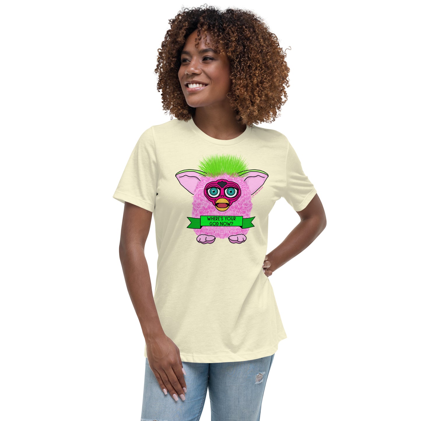 Furby - Where's Your God Now? Women's Relaxed T-Shirt