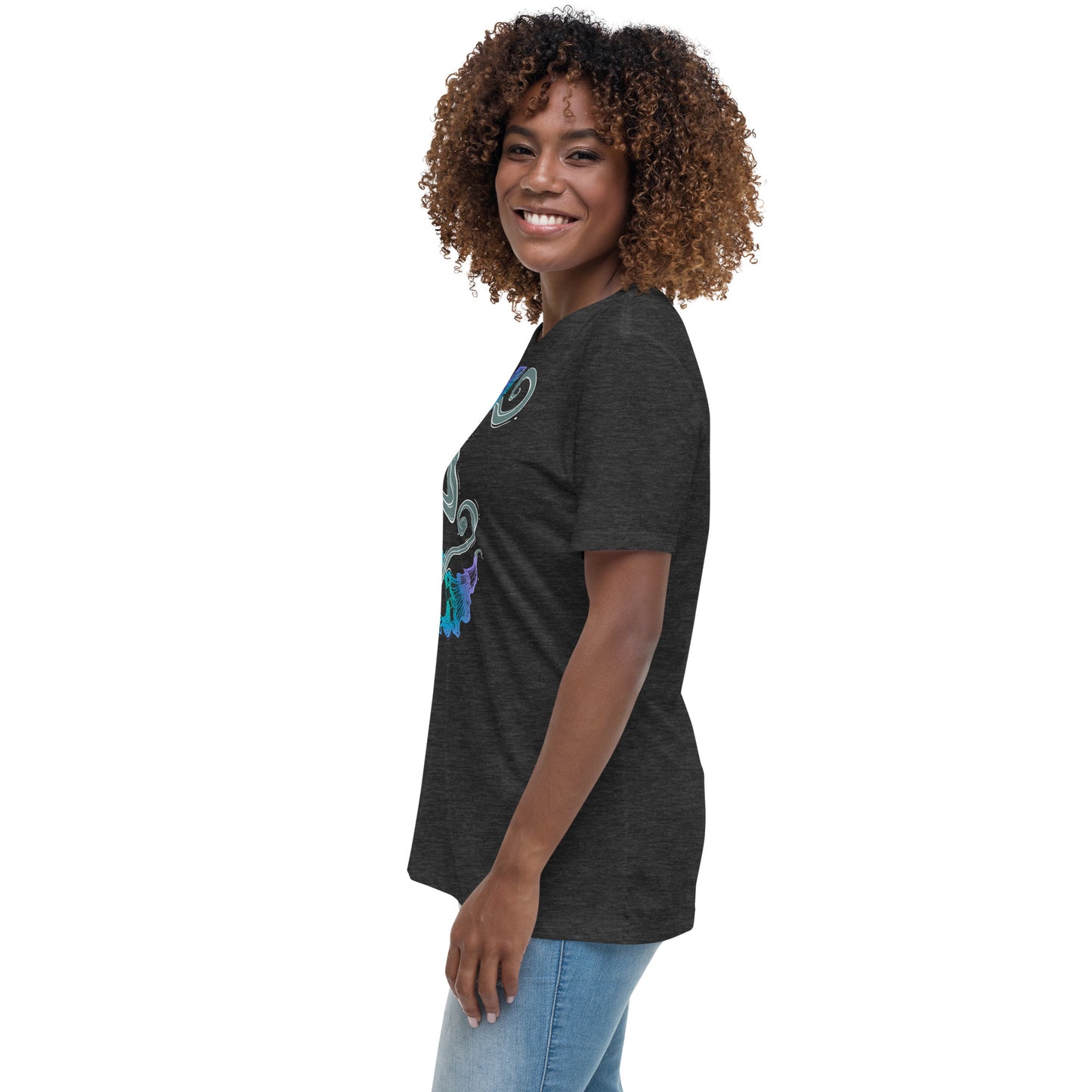 Cool Mushroom Moon Magic Women's Relaxed T-Shirt