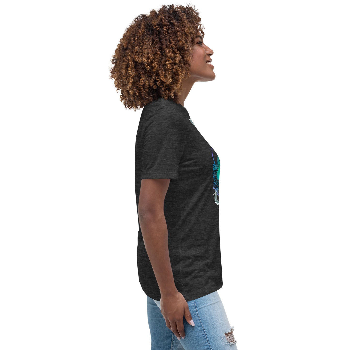 Cool Mushroom Moon Magic Women's Relaxed T-Shirt