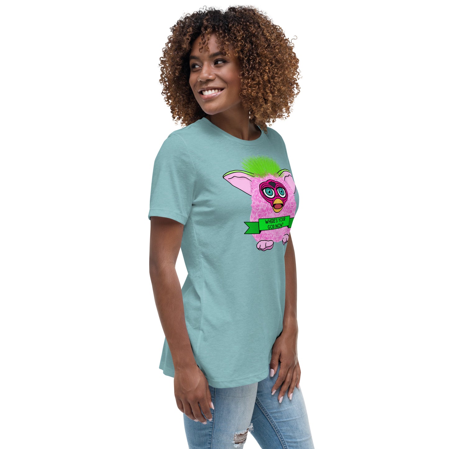 Furby - Where's Your God Now? Women's Relaxed T-Shirt