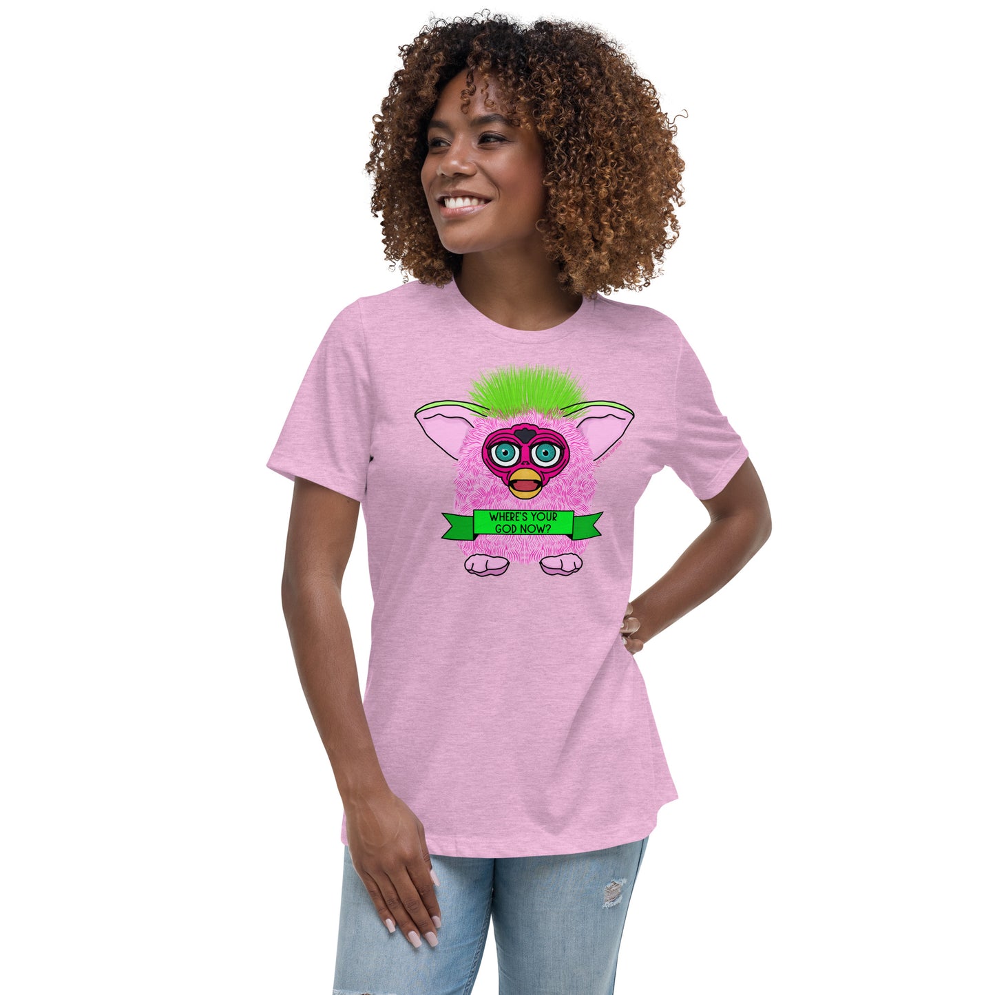 Furby - Where's Your God Now? Women's Relaxed T-Shirt