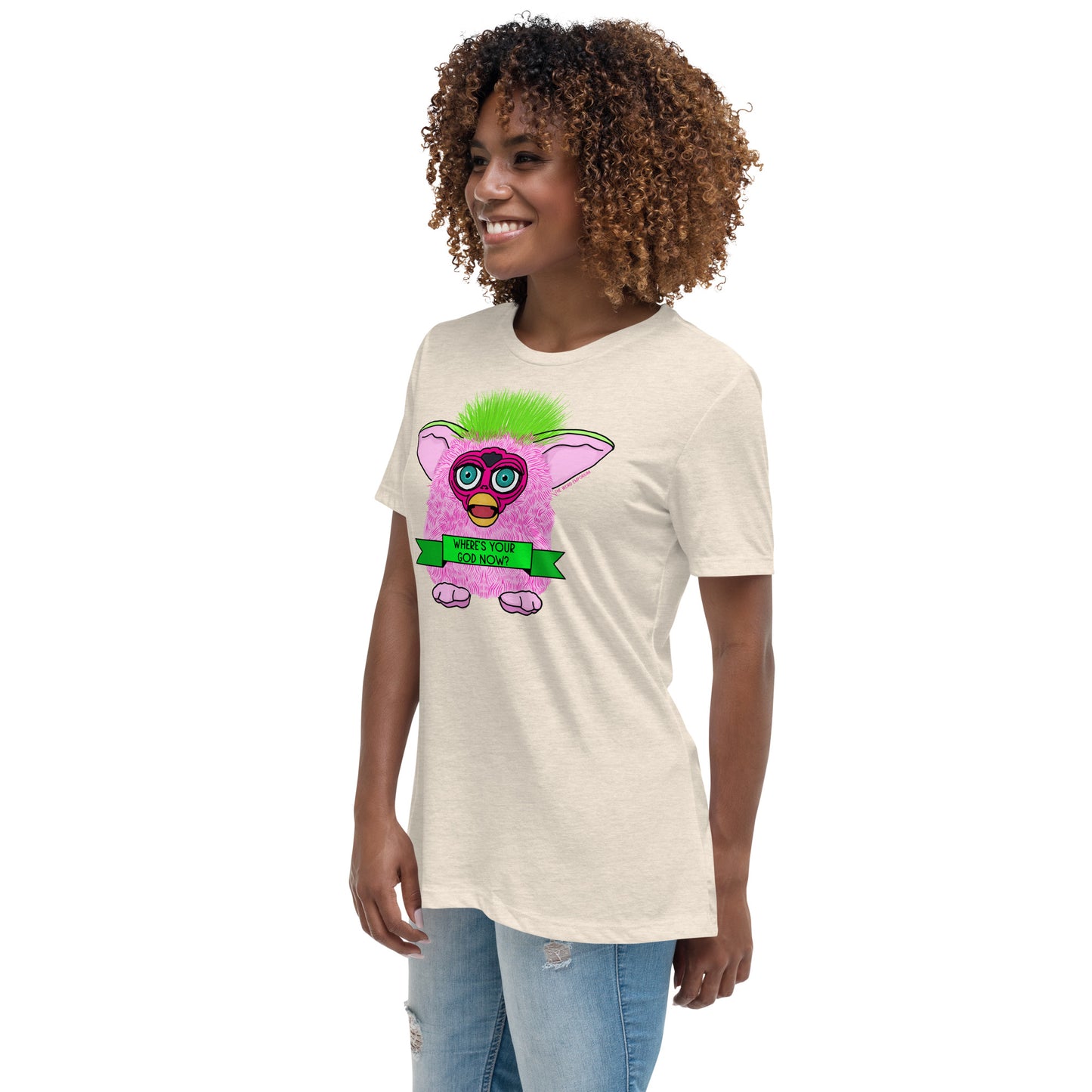 Furby - Where's Your God Now? Women's Relaxed T-Shirt