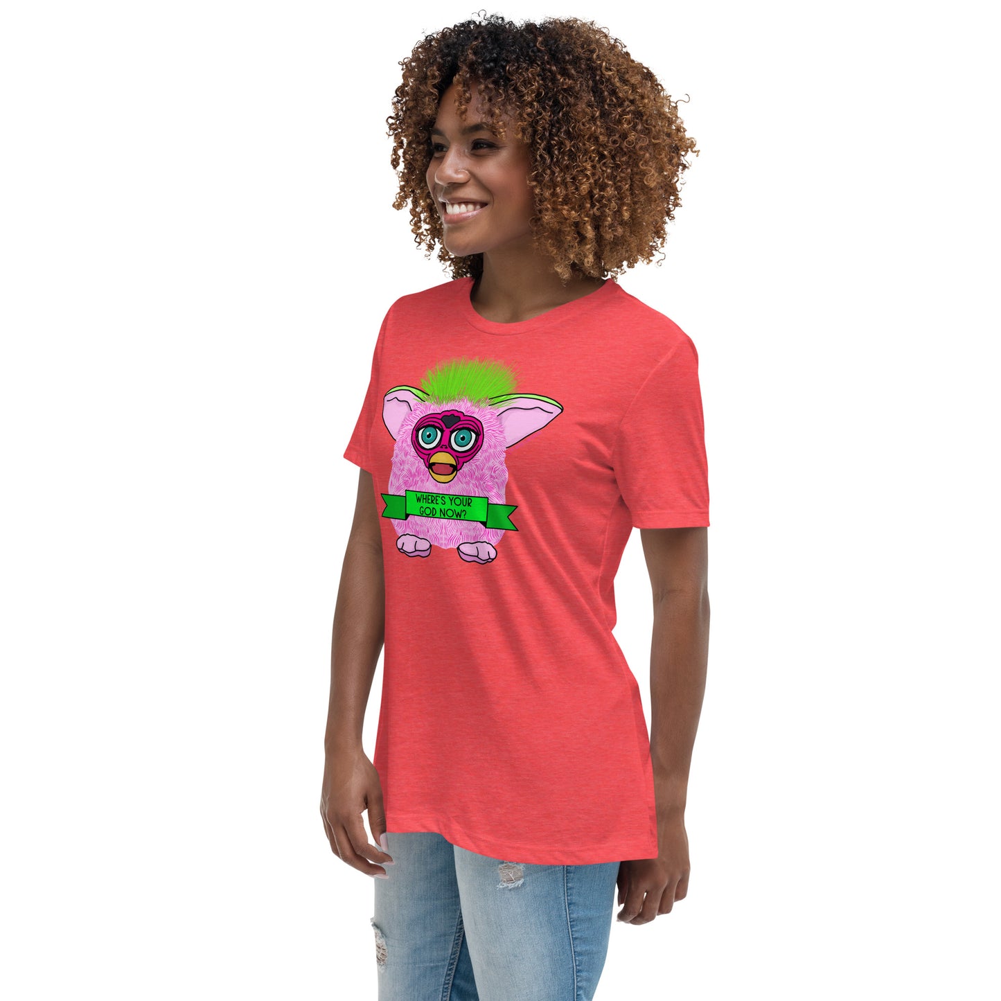 Furby - Where's Your God Now? Women's Relaxed T-Shirt