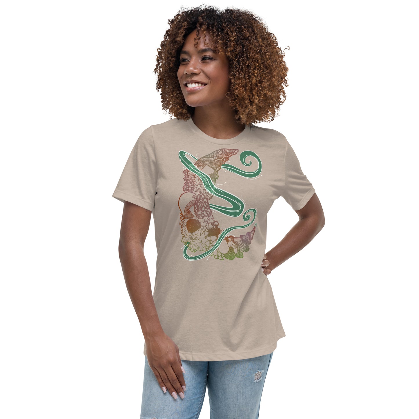 Earthy Mushroom Magic Women's Relaxed T-Shirt