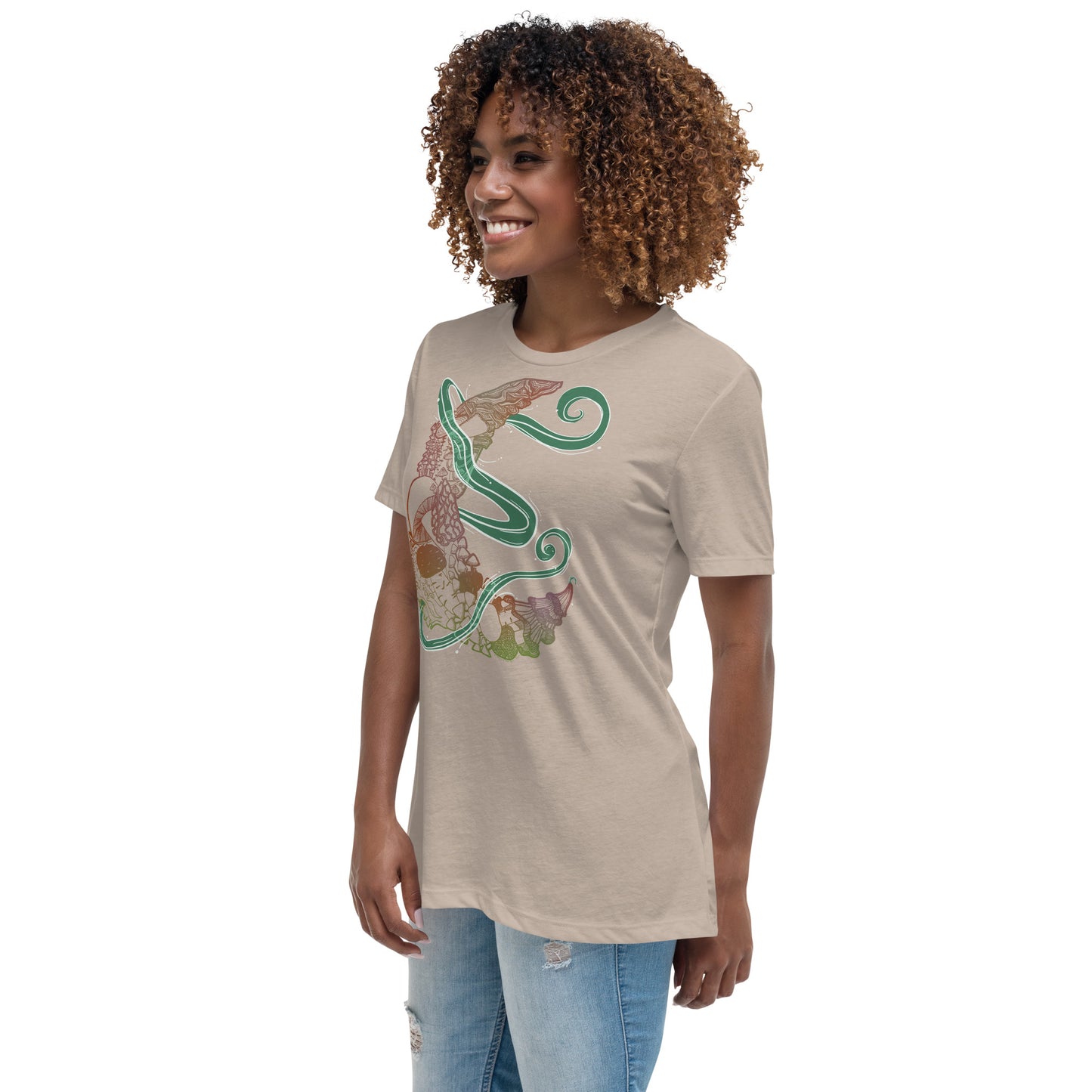 Earthy Mushroom Magic Women's Relaxed T-Shirt
