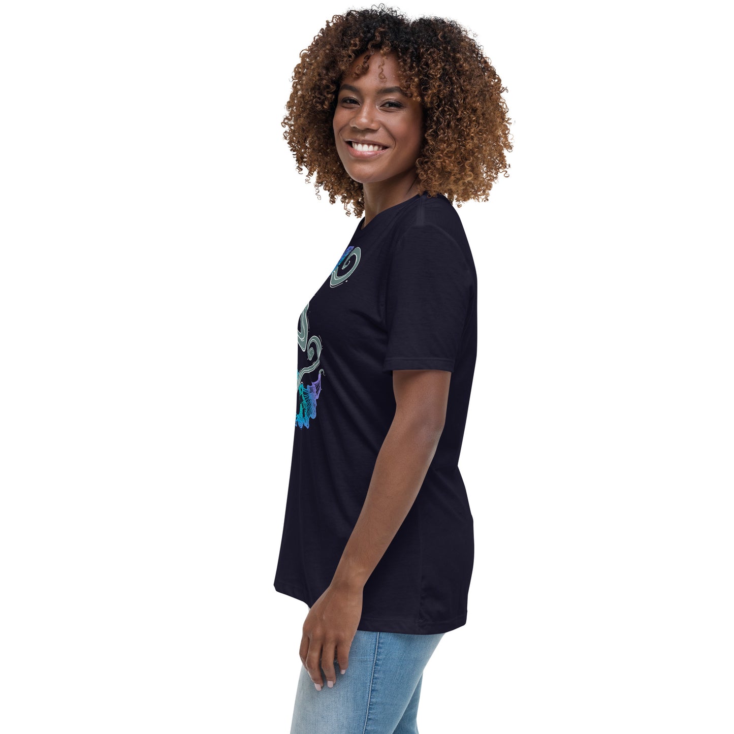 Cool Mushroom Moon Magic Women's Relaxed T-Shirt