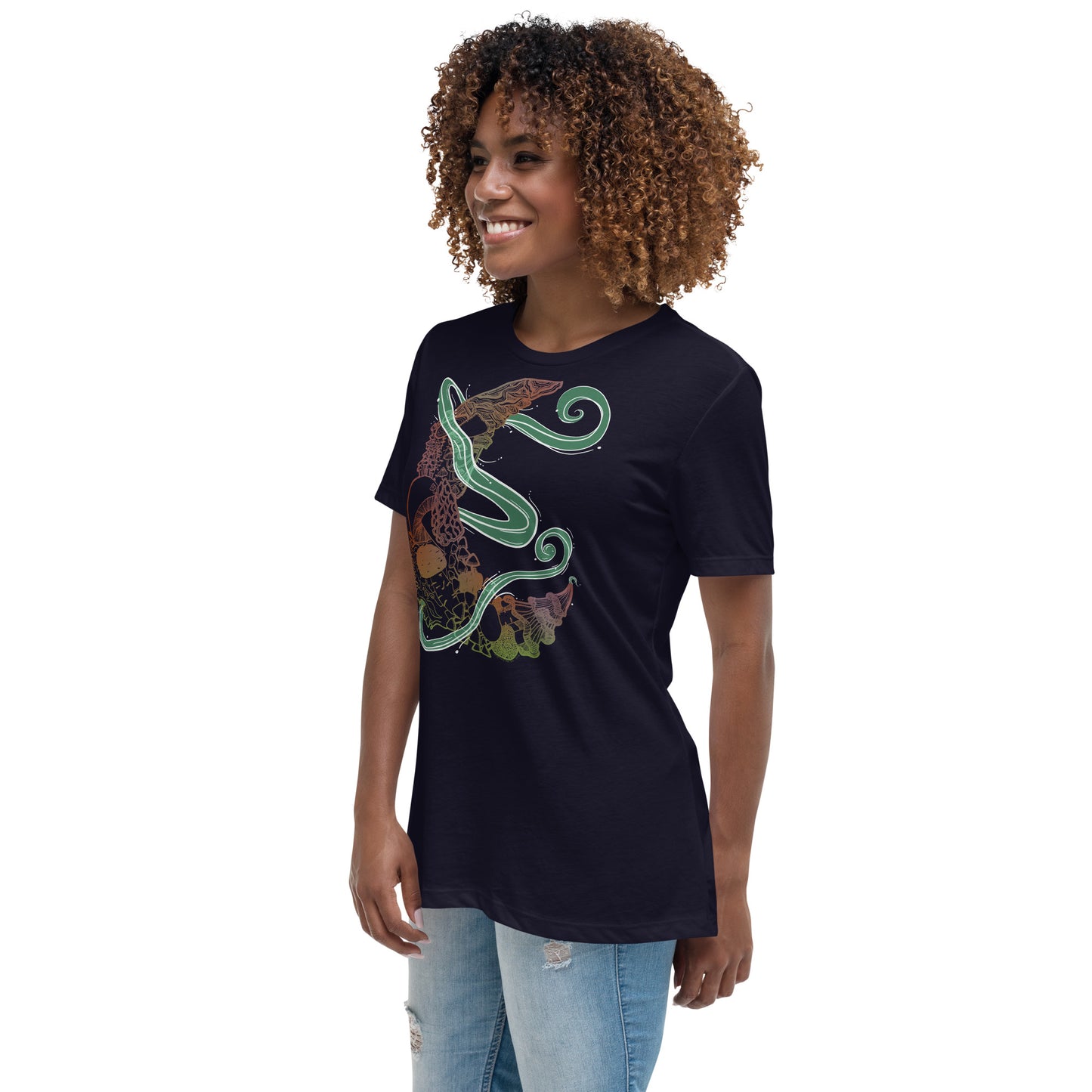 Earthy Mushroom Magic Women's Relaxed T-Shirt