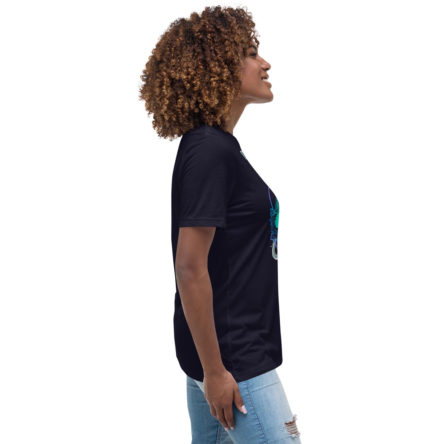 Cool Mushroom Moon Magic Women's Relaxed T-Shirt