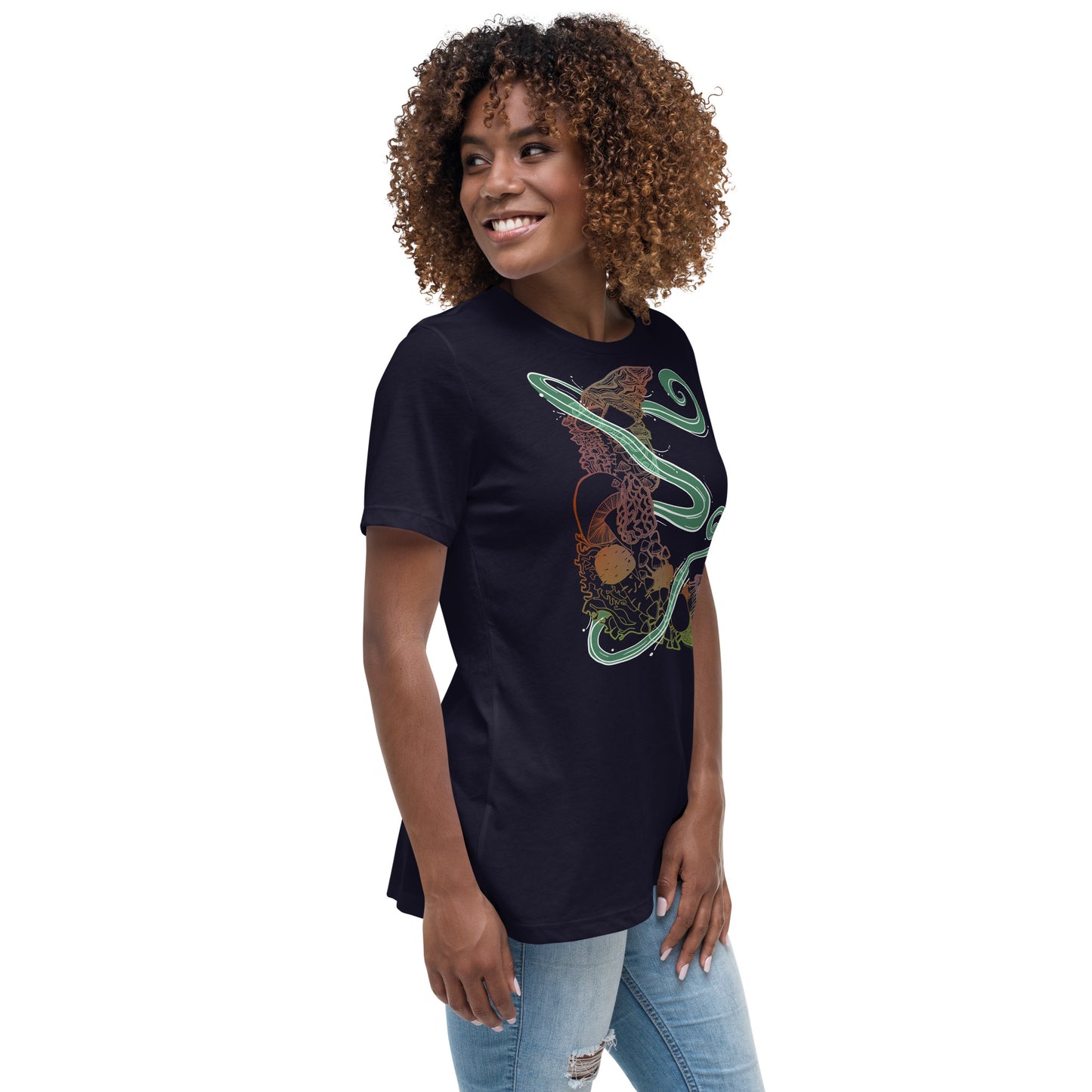 Earthy Mushroom Magic Women's Relaxed T-Shirt