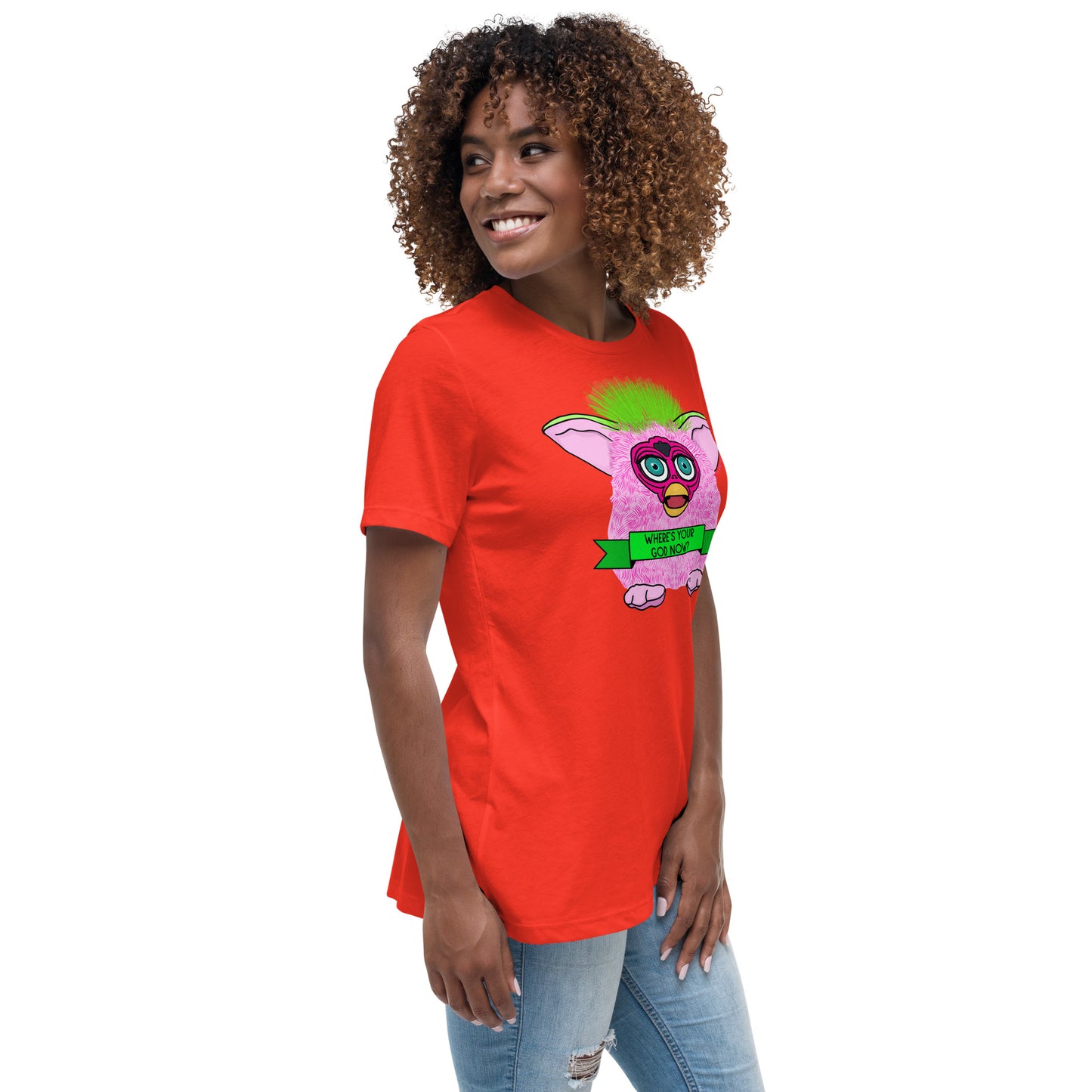 Furby - Where's Your God Now? Women's Relaxed T-Shirt