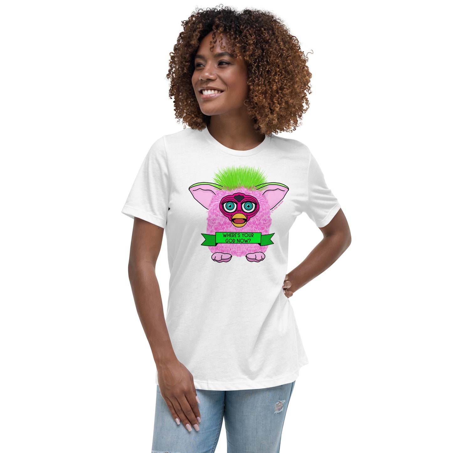 Furby - Where's Your God Now? Women's Relaxed T-Shirt