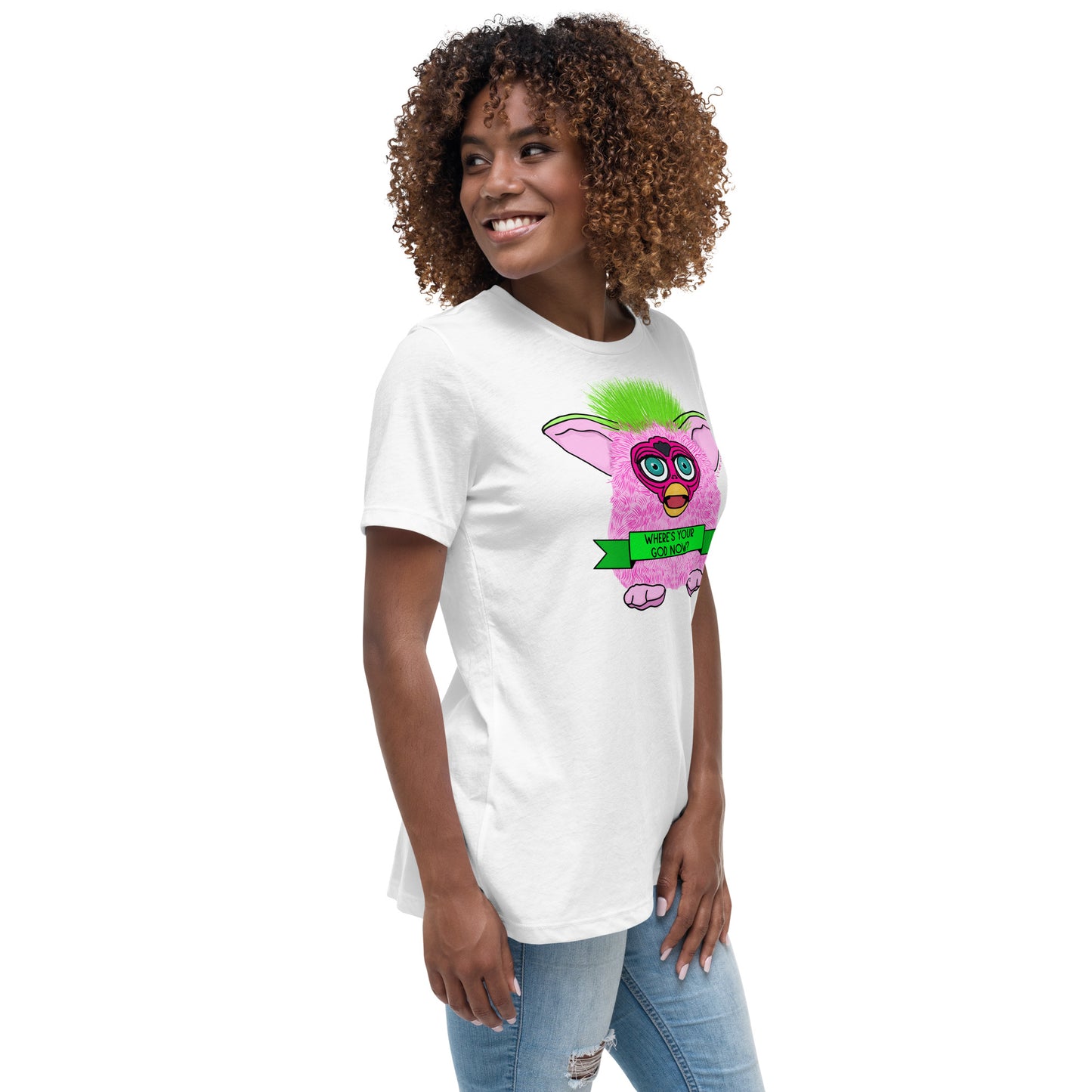 Furby - Where's Your God Now? Women's Relaxed T-Shirt