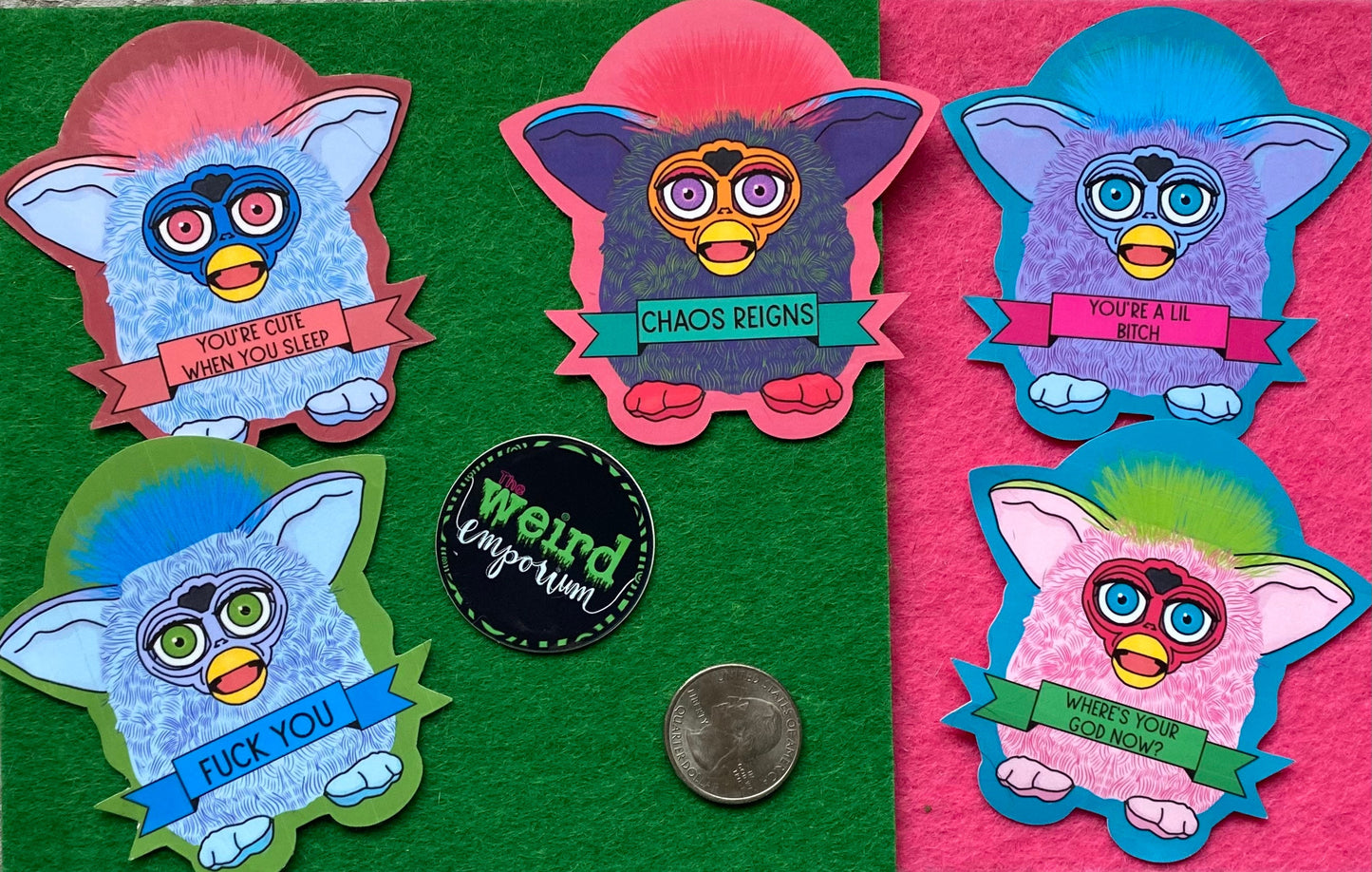 4 Furby Sticker Pack