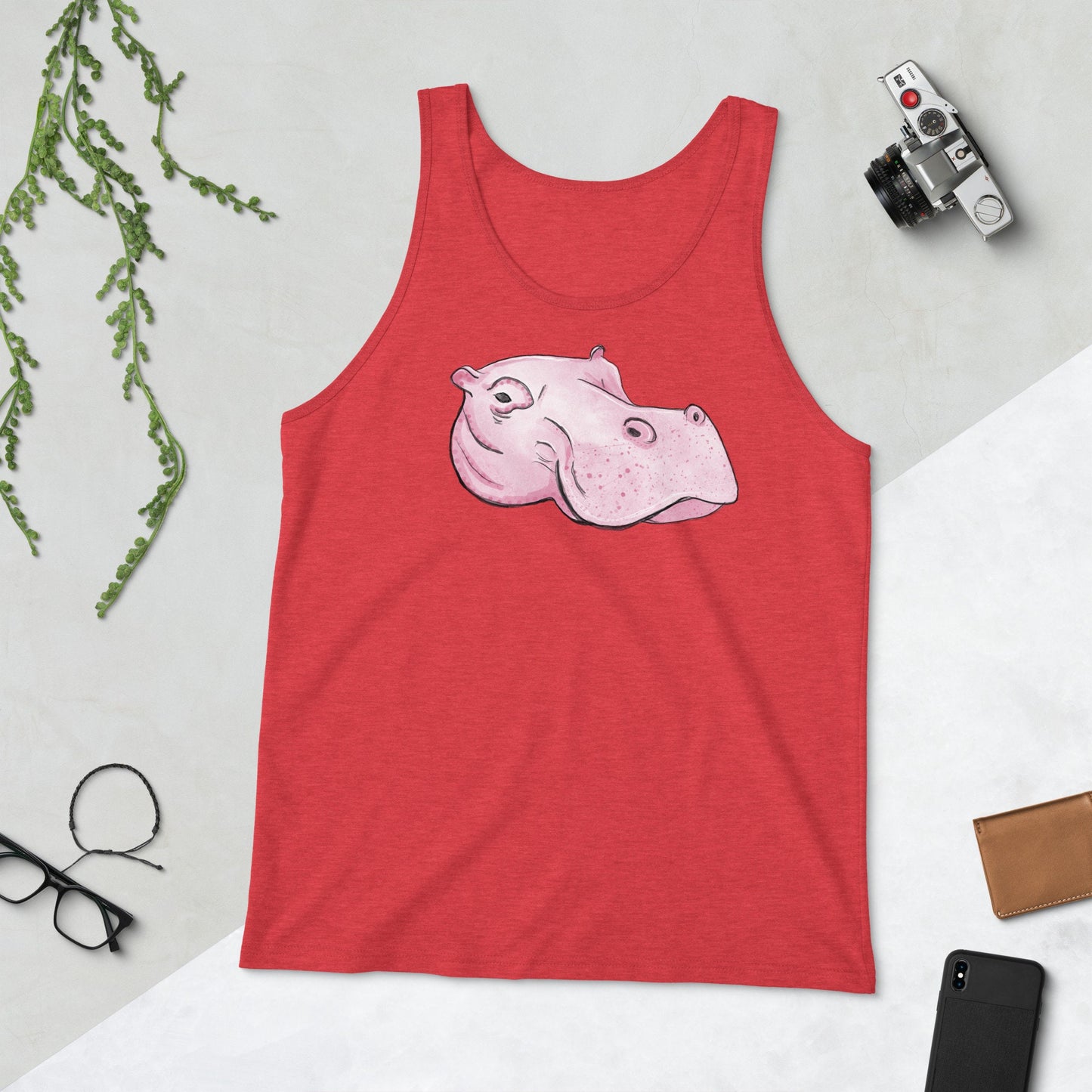 Pink Hippo Tank, Pink Hippo Shirt, Pink Tshirt, Hippo Tshirt,