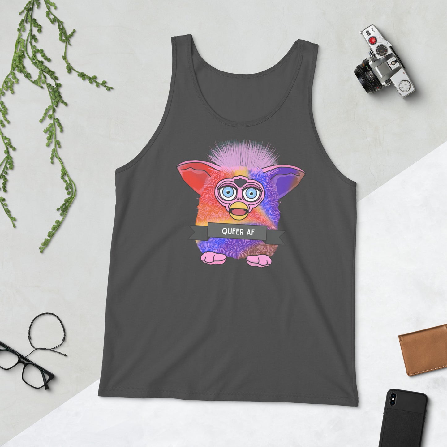 Queer AF Furby Tank Top
