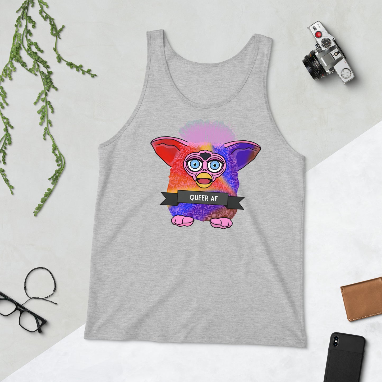 Queer AF Furby Tank Top