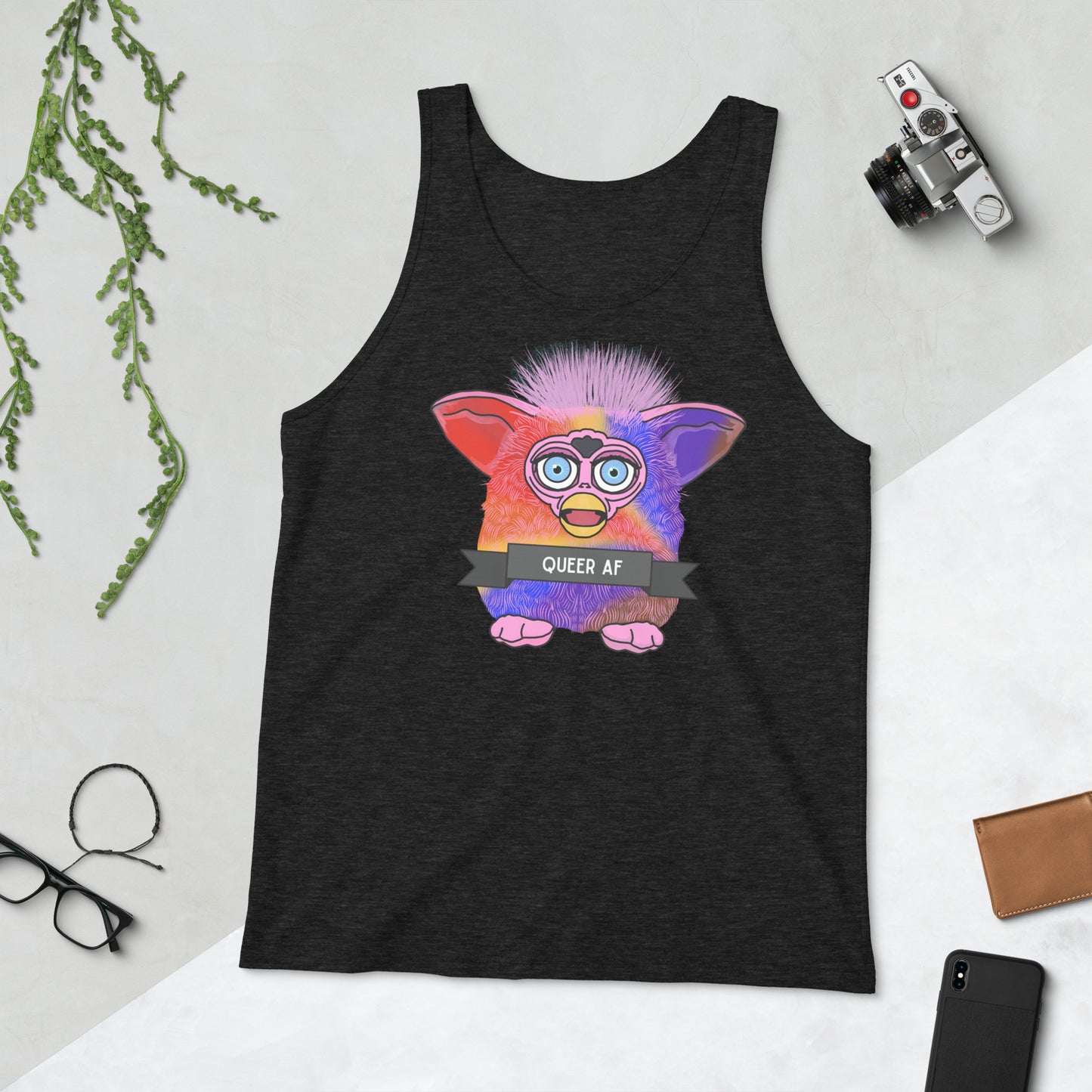 Queer AF Furby Tank Top