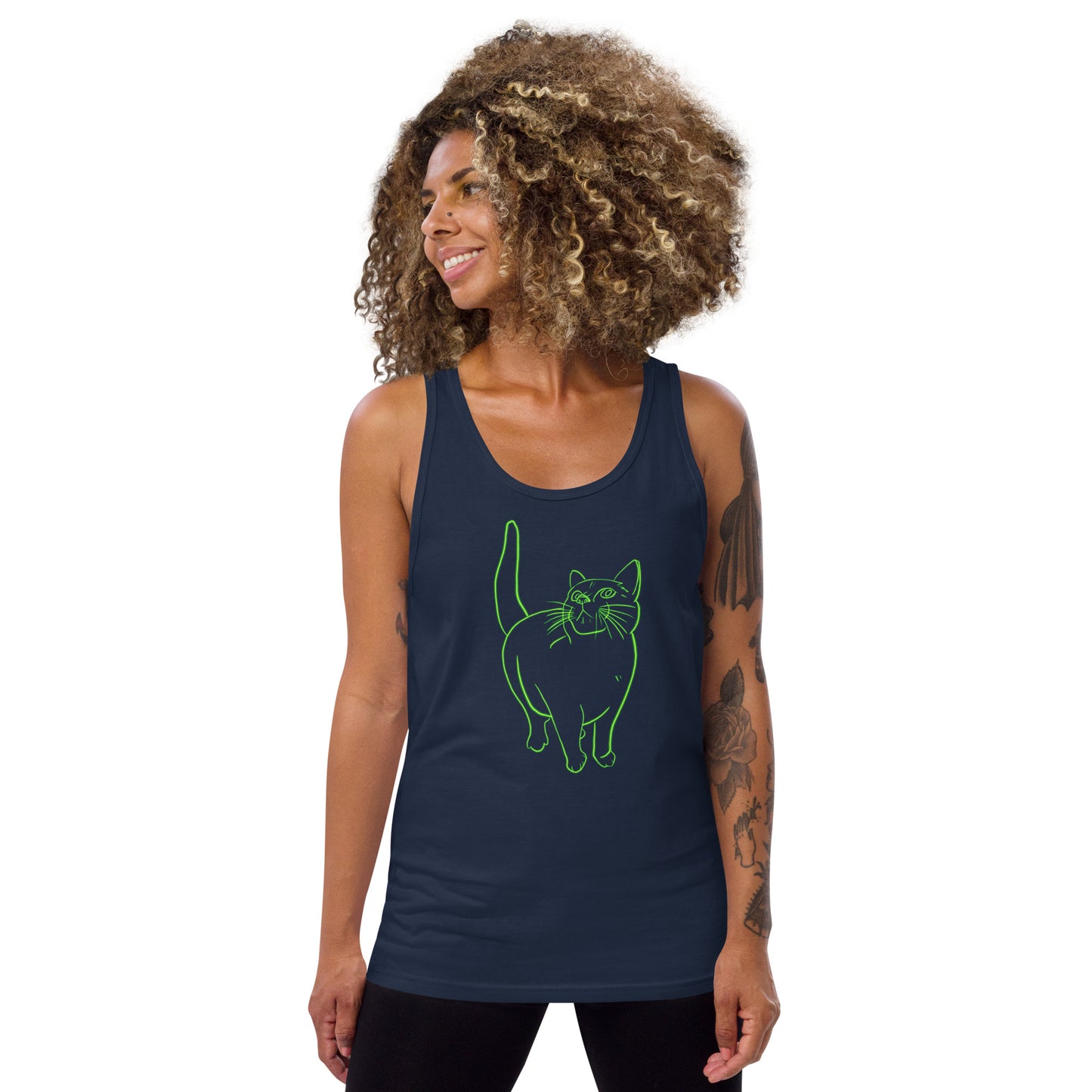 Neon Cat Tank Top