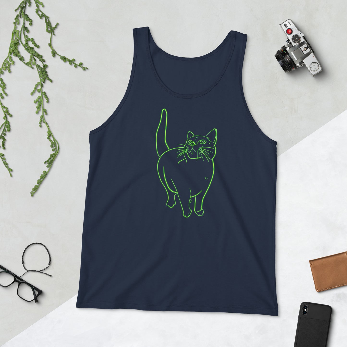 Neon Cat Tank Top