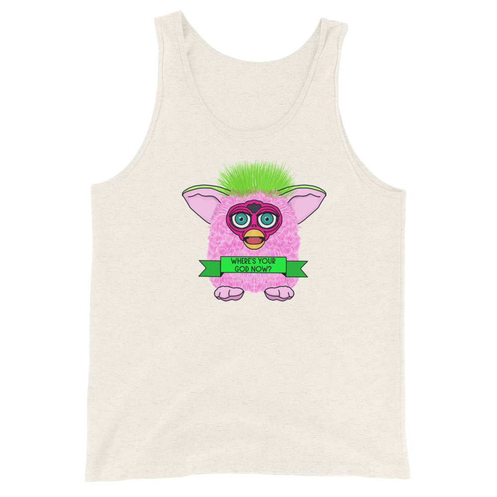 Where's Your God Now Furby Tank