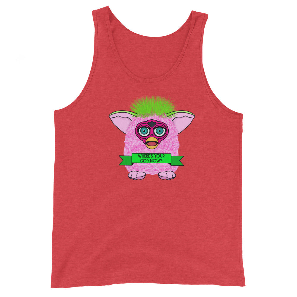Where's Your God Now Furby Tank