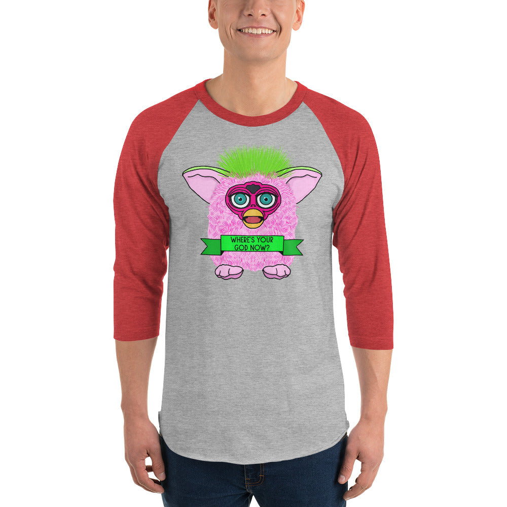 Furby - Where's your God now? Baseball Tee / Raglan