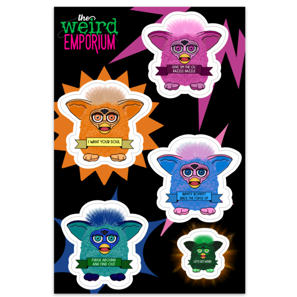 4" x 6" Furby Sticker Sheet
