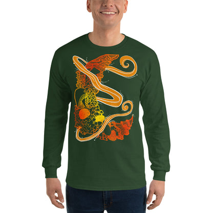 Fire Mushroom Moon Magic Long Sleeve Shirt