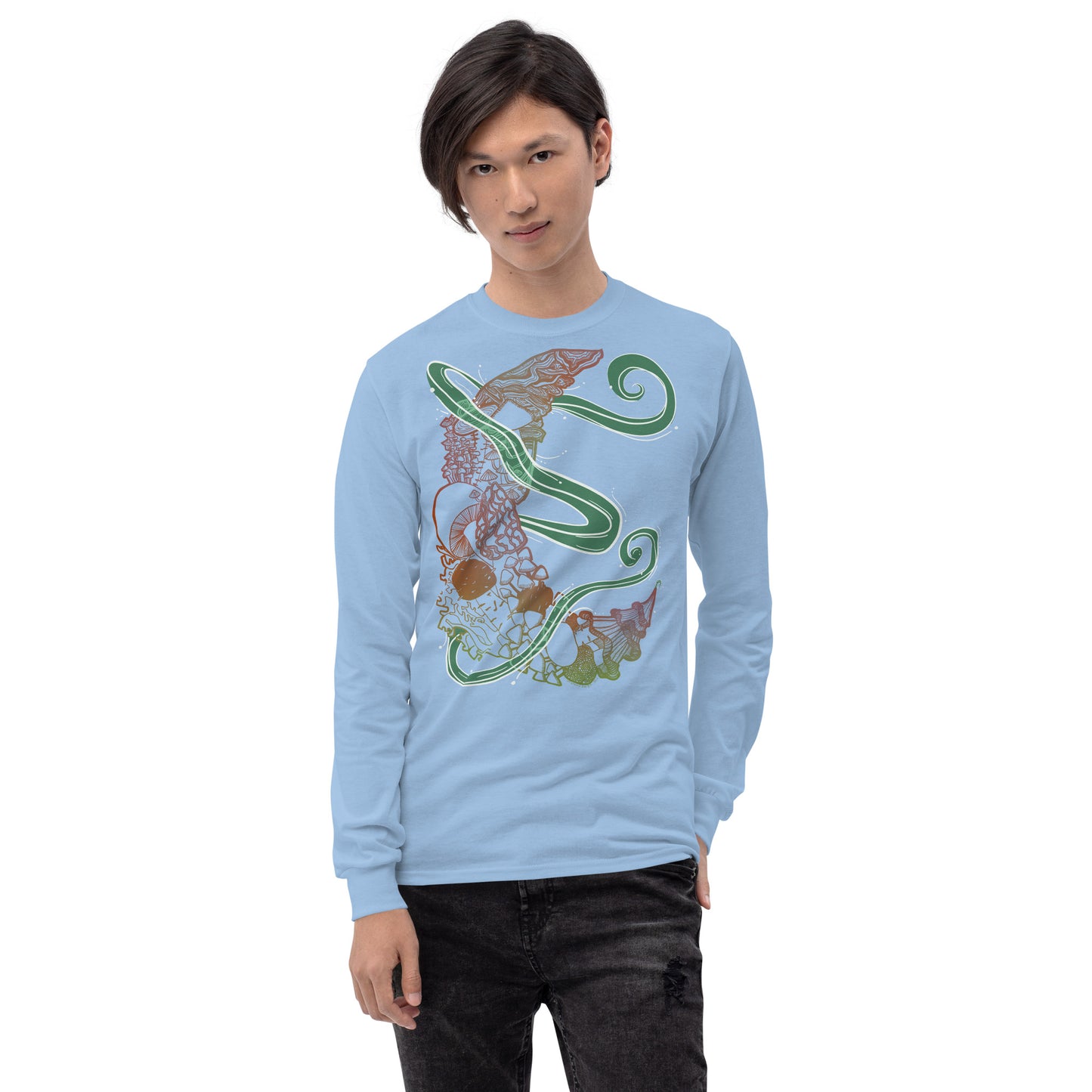 Earthy Mushroom Magic Long Sleeve Shirt