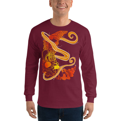 Fire Mushroom Moon Magic Long Sleeve Shirt