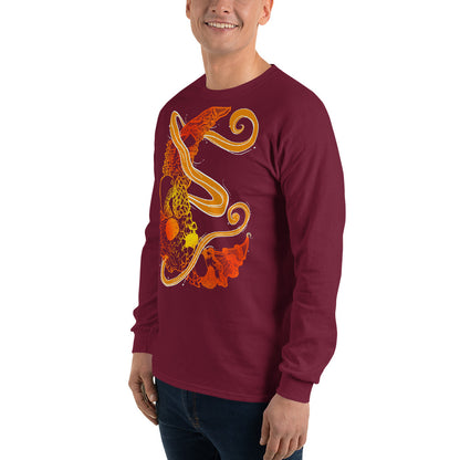 Fire Mushroom Moon Magic Long Sleeve Shirt