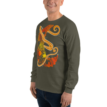 Fire Mushroom Moon Magic Long Sleeve Shirt
