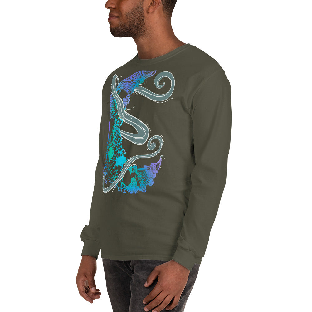 Cool Mushroom Moon Magic Long Sleeve Shirt