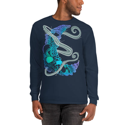 Cool Mushroom Moon Magic Long Sleeve Shirt