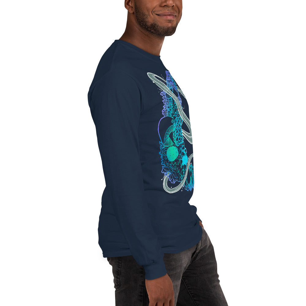 Cool Mushroom Moon Magic Long Sleeve Shirt