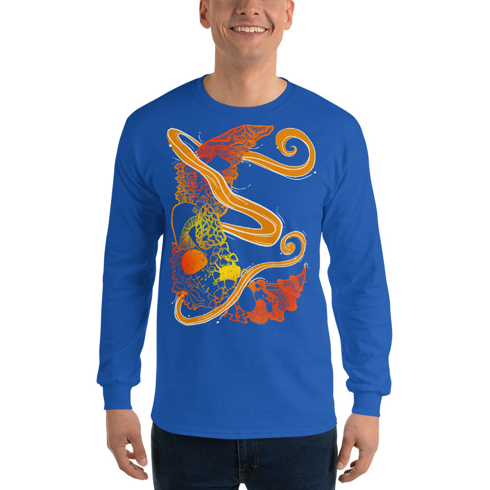 Fire Mushroom Moon Magic Long Sleeve Shirt