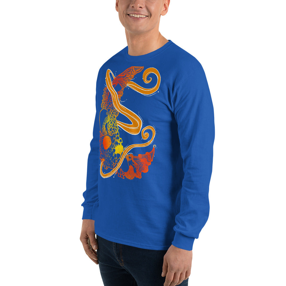 Fire Mushroom Moon Magic Long Sleeve Shirt