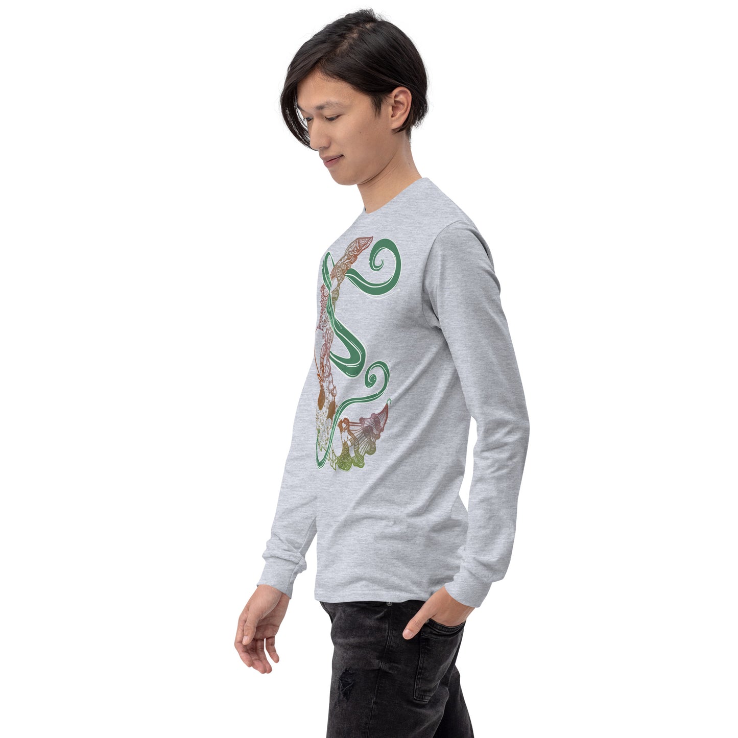 Earthy Mushroom Magic Long Sleeve Shirt