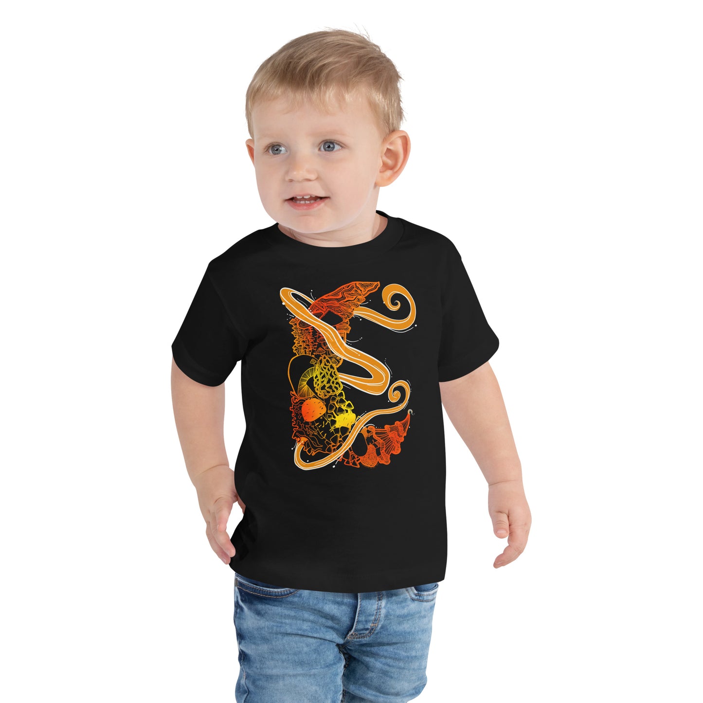 Fire Mushroom Moon Magic Toddler Short Sleeve Tee